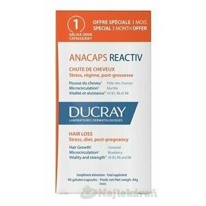 DUCRAY ANACAPS REACTIV podpora pre vlasy 90ks, Pri nákupe 2 produktov zľava 20% vyobraziť