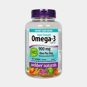 Webber naturals Omega-3 trojitá sila s vitamínom D3 50 tabliet, Akcia vyobraziť