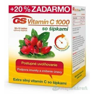 GS Vitamín C 1000 so šípkami 60 kapsúl, Akcia Najlekáreň vyobraziť
