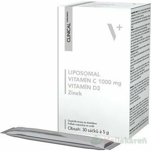 CLINICAL LIPOSOMAL Vitamín C 1000 mg+D3+Zinok prášok vo vrecúškach 30 ks vyobraziť