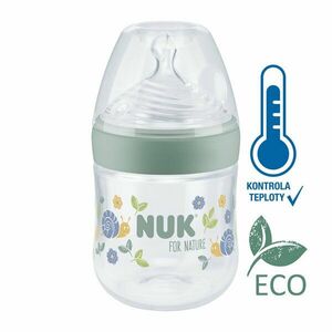NUK Fľaša dojčenská For Nature s kontrolou teploty, zelená 150 ml vyobraziť