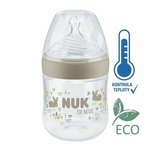 NUK Fľaša dojčenská For Nature s kontrolou teploty, hnedá 150 ml vyobraziť