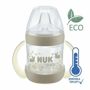NUK Fľaša dojčenská For Nature na učenie s kontrolou teploty, hnedá 150 ml vyobraziť