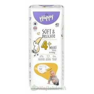 bella HAPPY Soft&Delicate 4+ Maxi Plus detské plienky (9-15 kg) 40 ks vyobraziť