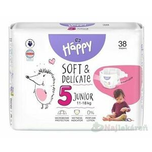 bella HAPPY Soft&Delicate 5 Junior detské plienky (11-18 kg) 38 ks vyobraziť