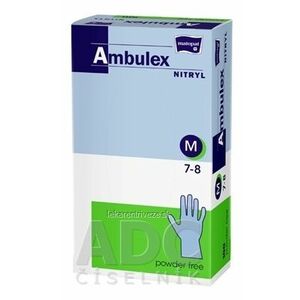 Ambulex rukavice NITRYL veľ. M, biele, krátke, nesterilné, nepudrované, 1x100 ks vyobraziť