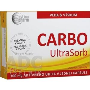 Astina Pharm CARBO UltraSorb cps (aktívne uhlie 300 mg) 1x20 ks vyobraziť
