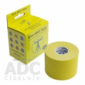 Kine-MAX Super-Pro Cotton Kinesiology Tape žltá tejpovacia páska 5cm x 5m, 1x1 ks vyobraziť