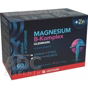 Magnesium B-Komplex GLENMARK + Zinok tbl 1x60 ks vyobraziť