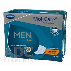 MoliCare Premium MEN PAD 5 kvapiek inkontinenčné vložky pre mužov 1x14 ks vyobraziť