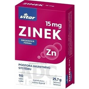 VITAR Zinok 15 mg tbl 1x90 ks vyobraziť