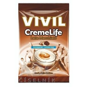 VIVIL BONBONS CREME LIFE Latte Macchiato drops so smotanovo kávovou príchuťou, bez cukru 1x60 g vyobraziť