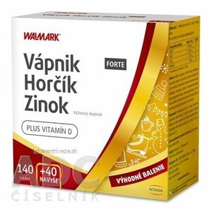 WALMARK Vápnik Horčík Zinok FORTE PROMO 2022 tbl 140+40 navyše (180 ks) vyobraziť