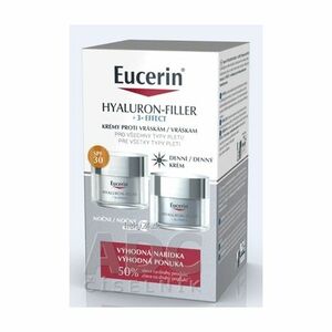 Eucerin HYALURON-FILLER+3xEFFECT Denný krém SPF30 + Nočný krém 50 ml výhodný balíček vyobraziť