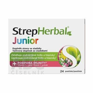 StrepHerbal Junior s vitamínom C a zinkom 24 pastiliek vyobraziť