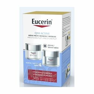 Eucerin Q10 ACTIVE Denný krém 50ml + Nočný krém 50ml proti vráskam pre citlivú pleť vyobraziť