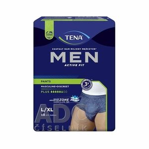 TENA Men Pants Plus Blue L/XL naťahovacie inkontinenčné nohavičky pre mužov 8 ks vyobraziť