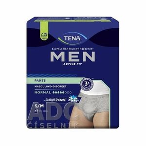 TENA Men Pants Plus Grey S/M naťahovacie inkontinenčné nohavičky pre mužov 9ks vyobraziť