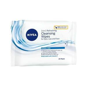 NIVEA Normal Skin osviežujúce čistiace pleťové obrúsky 3v1 modré 25ks vyobraziť