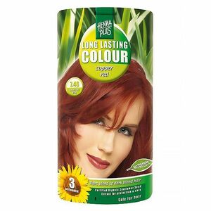 HENNA PLUS Prírodná farba na vlasy 7.46 Medeno červená 100 ml vyobraziť