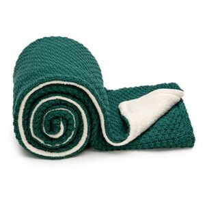 T-TOMI Pletená deka warm smaragd 80 x 100 cm vyobraziť