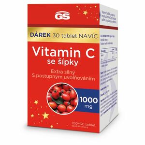 GS Vitamín C so šípkami 1000 mg 100 + 30 tabliet NAVYŠE vyobraziť