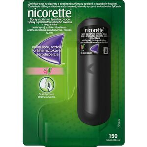 Nicorette ® Spray s príchuťou lesného ovocia 1 mg/dávka, orálna roztoková aerodisperzia 150 ks vyobraziť