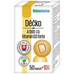 EdenPharma Déčko 4000 I.U., vitamín D3 forte 60 kapsúl vyobraziť