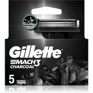 Gillette Mach3 Charcoal náhradné žiletky 5 ks vyobraziť