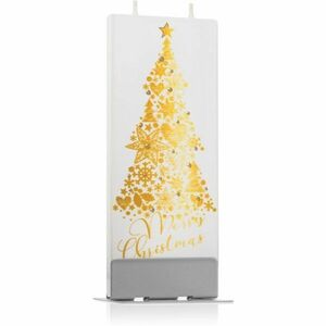 Flatyz Holiday Gold Merry Christmas Tree dekoratívna sviečka 6x15 cm vyobraziť