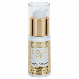 Dermika Gold 24k Total Benefit luxusný omladzujúci krém na očné okolie 15 ml vyobraziť