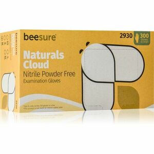 BeeSure Naturals Cloud White nitrilové nepudrované rukavice veľkosť L 2x150 ks vyobraziť