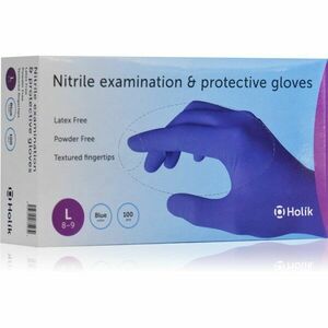 Holík Nitril Blue nitrilové nepudrované rukavice veľkosť L 2x50 ks vyobraziť