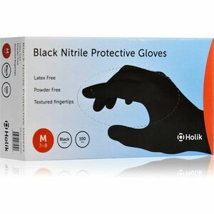 Holík Nitril Black nitrilové nepudrované ochranné rukavice veľkosť M 2x50 ks vyobraziť