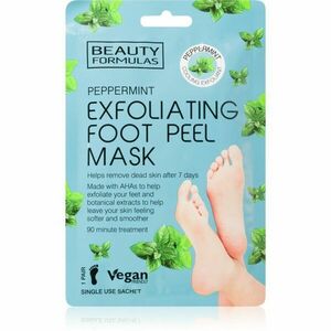Beauty Formulas Peppermint exfoliačná maska na nohy 1 ks vyobraziť