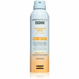 ISDIN Transparent Spray Wet Skin opaľovací sprej SPF 50 250 ml vyobraziť