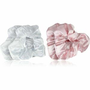 Brushworks Satin Scrunchies Pink & White gumičky do vlasov vyobraziť
