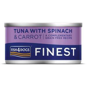 FISH4DOGS Konzerva pre psy Finest tuniak s mrkvou a špenátom 85g vyobraziť
