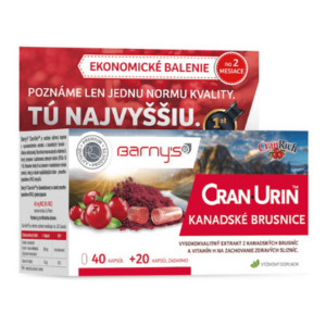 BARNY'S Cran-urin kanadské brusnice 40 + 20 kapsúl zadarmo vyobraziť