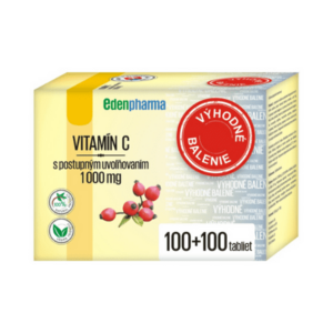 EDENPHARMA Vitamín C 1000 mg výhodné balenie 200 tabliet vyobraziť