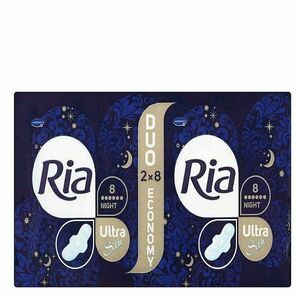 Ria Ultra Silk normal PLUS NIGHT DUOPACK hygienické vložky 2x8ks (16ks) vyobraziť