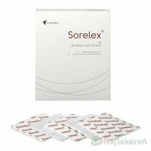 SORELEX antimikrobiálne krytie na rany 10x10cm, 10ks, Doprava zadarmo vyobraziť