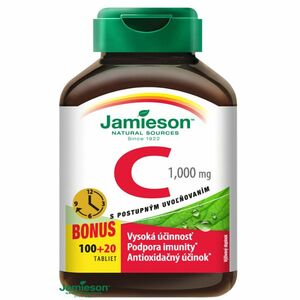 Jamieson Vitamín C 1000 mg s postupným uvoľňovaním na imunitu 120 tabliet vyobraziť