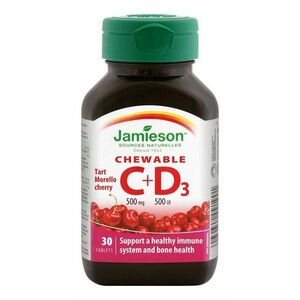 Jamieson Vitamín C (500mg) +D3 (500iu) čerešňa 30 tabliet vyobraziť