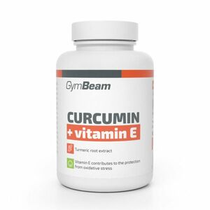 Kurkumín + Vitamín E - GymBeam, 90tbl vyobraziť