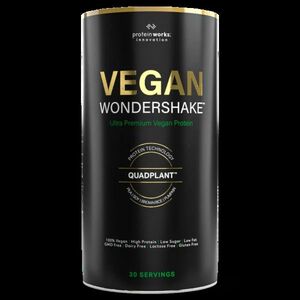Vegan Wondershake - The Protein Works, príchuť jahodový krém, 750g vyobraziť