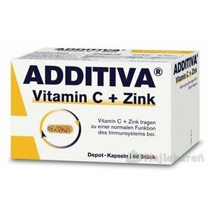 ADDITIVA Vitamín C+ Zinok kapsúl s postupným uvoľňovaním 60 ks, Akcia vyobraziť