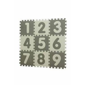 BABYDAN Hracia podložka Puzzle Grey s Číslami 90 x 90 cm vyobraziť
