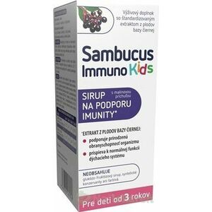 Sambucus Immuno Kids, malinový sirup, 120 ml vyobraziť