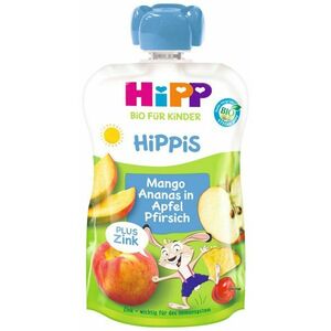 HiPP BIO HiPPis Jablko-Broskyňa-Mango-Ananás + zinok 100 g, od 1 roka vyobraziť